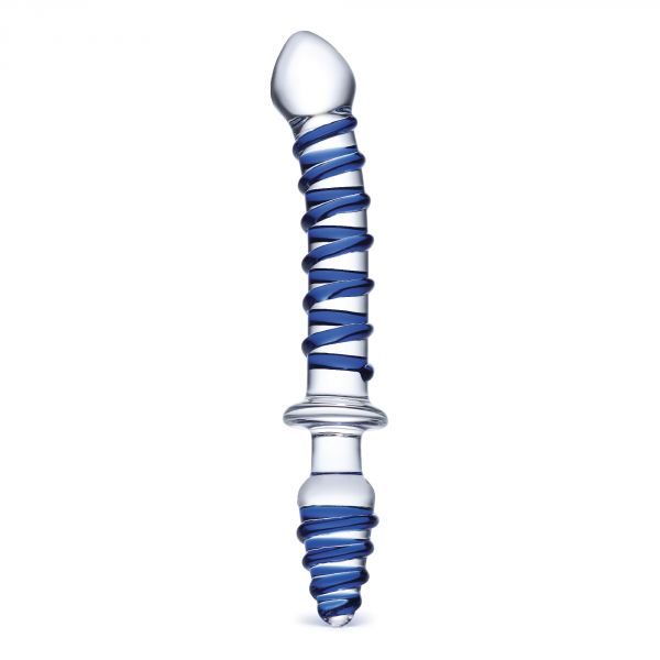 Mr. Swirly Double Ended Glass Dildo & Butt Plug
