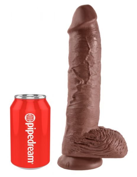 10" Cock with Balls Brown